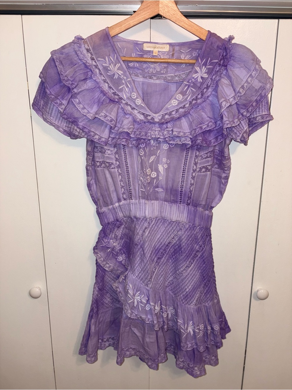 Love Shack Fancy Purple Mini Dress Homecoming Dance Prom Girly